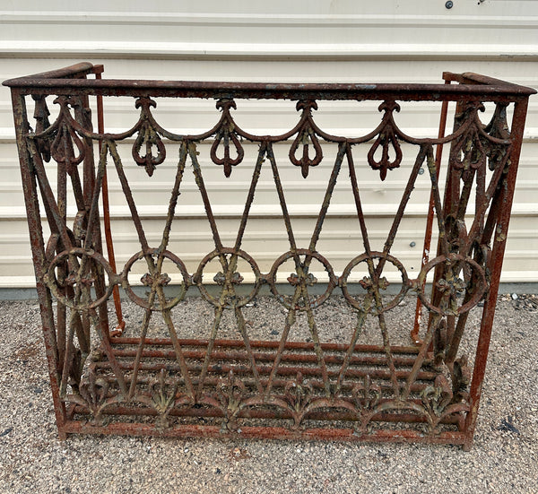 Antique Iron Three-Sided Balcony Railing GA20523