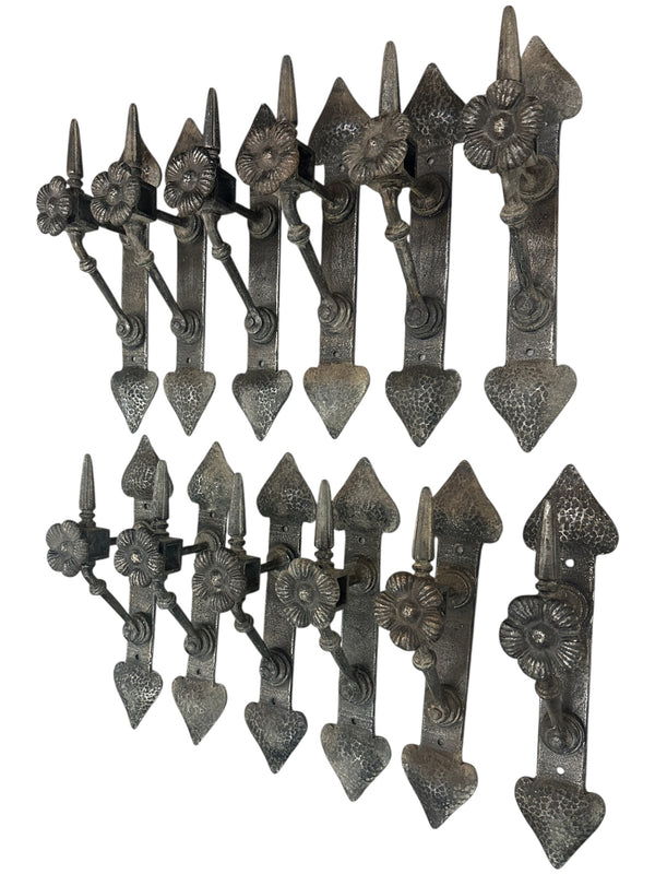 6 Pairs of Vintage Brass Patina Curtain Rod Brackets by Hi-Lite GA20716