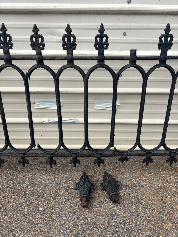 15 Feet of Iron Fence Panels GA21607