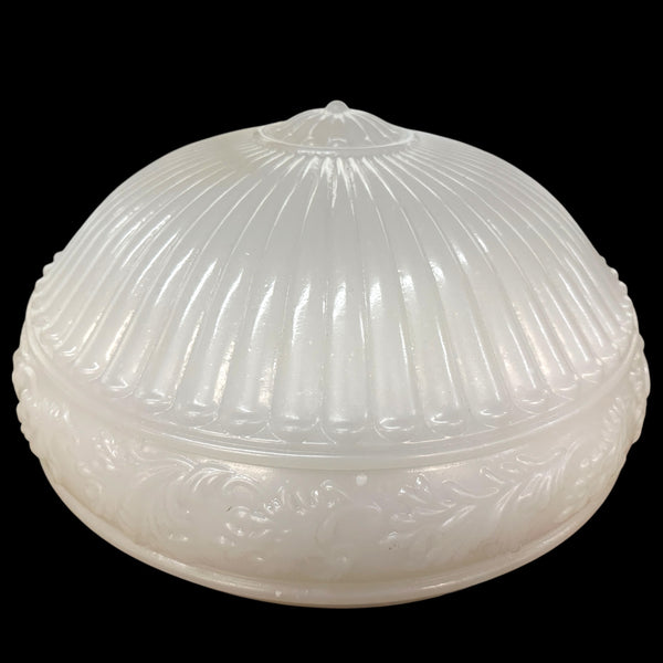 Vintage Milk Glass Flush Mount Light Shade w/ 14" Fitter GA20783