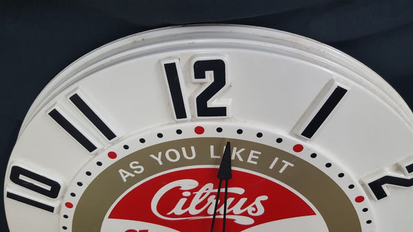 Vintage As You Like it Citrus Sun Drop Cola Large Round Wall Clock GA21118
