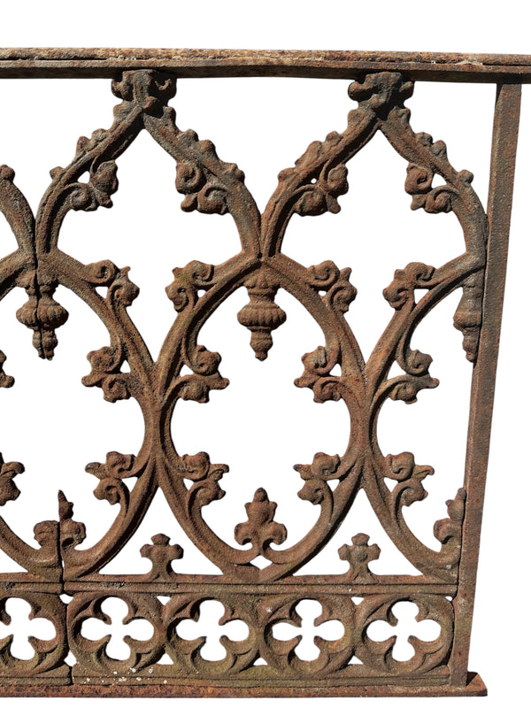 26' Ft of Antique Ornate Cast Iron Garden Gate Fencing GA20848