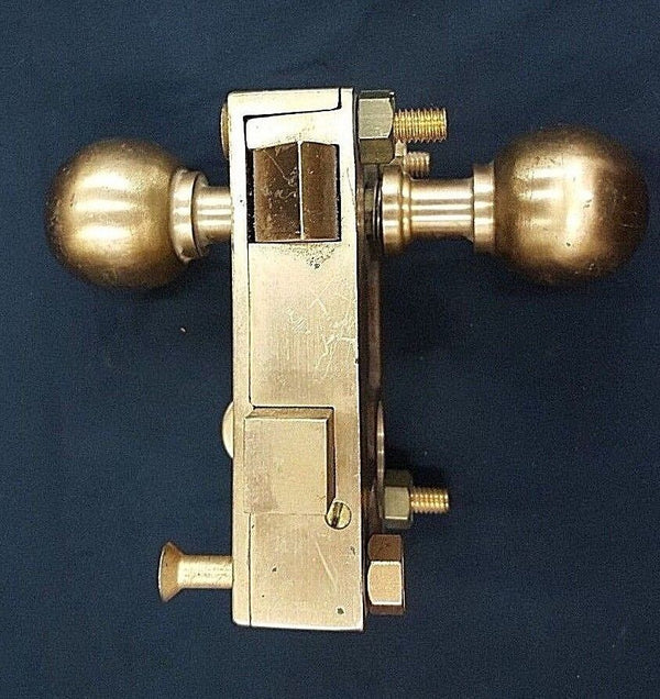Brass Ship Rim Lock with Oval Knob