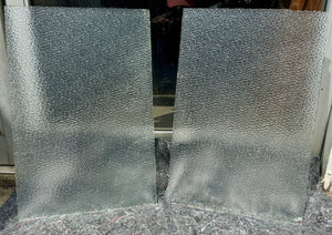 Pair of Clear Pebble Glass Panes GA20376
