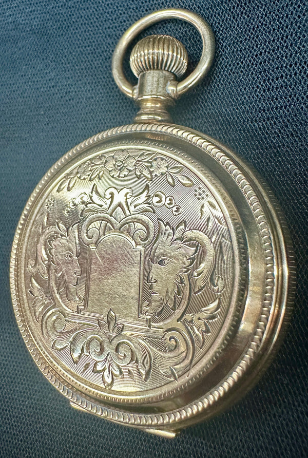 1893 2" Longine 14K Gold Pocket Watch - Size 6, 15 Jewels GA20544