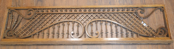 Vintage 6 Foot Long Wooden Victorian Fretwork 17 1/2" x 72" GS00893