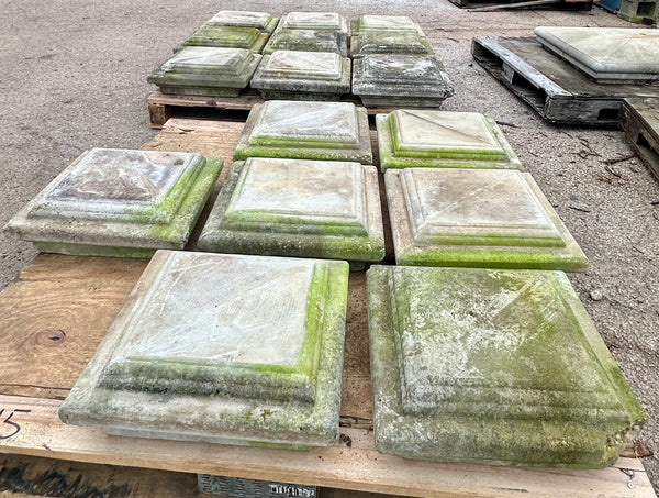 Set of 7 Pairs of Concrete Column Tops GA20488