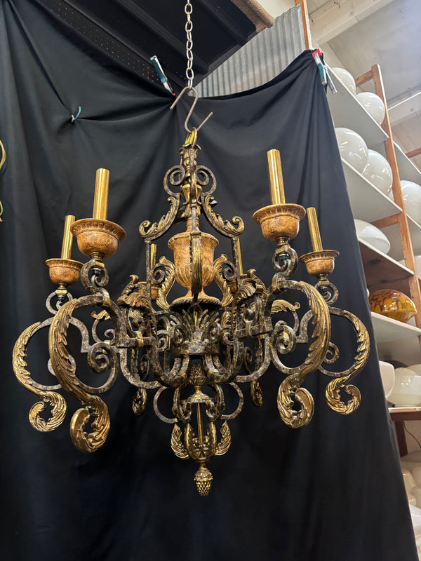 Cast Iron and Brass Chandelier GA21187