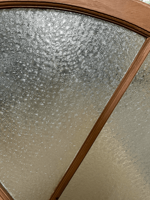 Antique Restored Arched Florentine Glass Transom Window GA20696