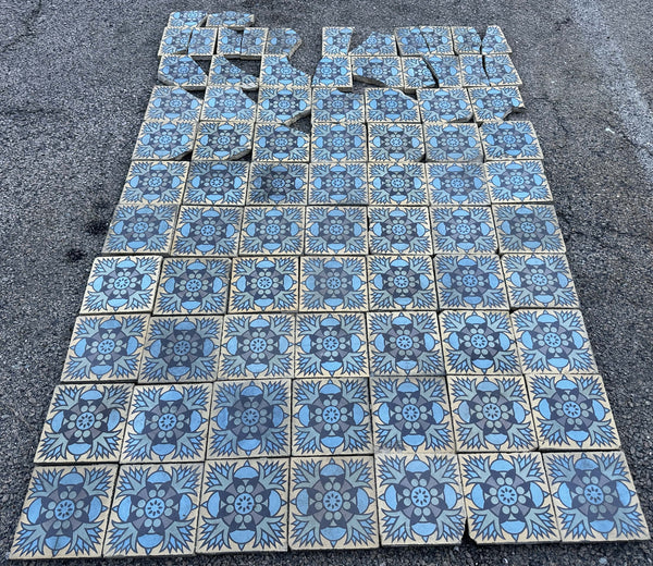 Early 20th Century Encaustic Tile Set by Boch Freres Maubeuge GA20507