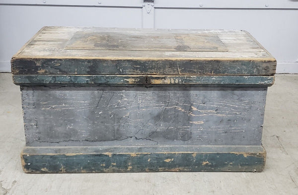 Civil War Era Heart Pine Storage Chest 39 1/2" x 19 3/4" x 22" GS00905