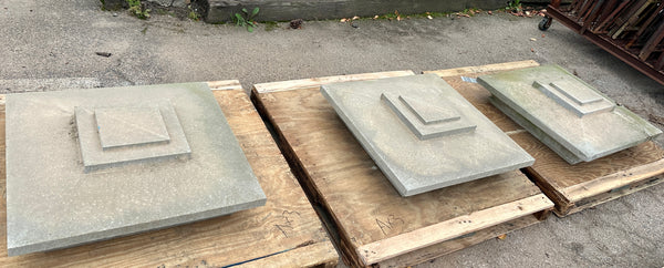 Arts & Craft Style Cast Concrete Column Tops GA20482