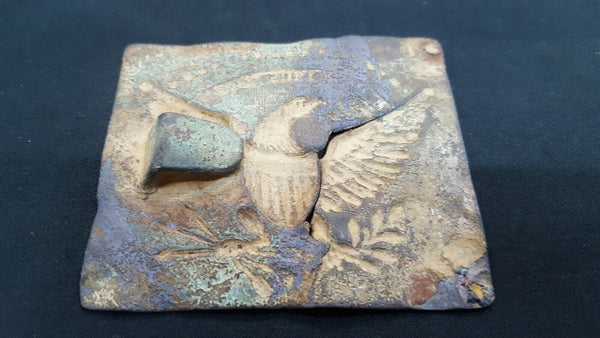 Rare 1835-1840 Early Militia Eagle One Piece Belt Plate Recovered