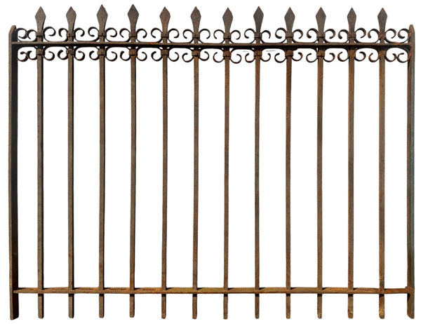 Antique Wrought Iron Garden Gate - 46.5" W x 36.5" T - GA20967