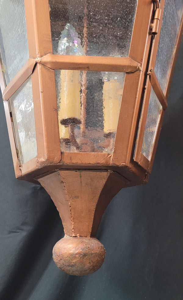 Portico Ceiling Lantern w/ Textured Seeded Glass Panels 38" x 20" GS01007