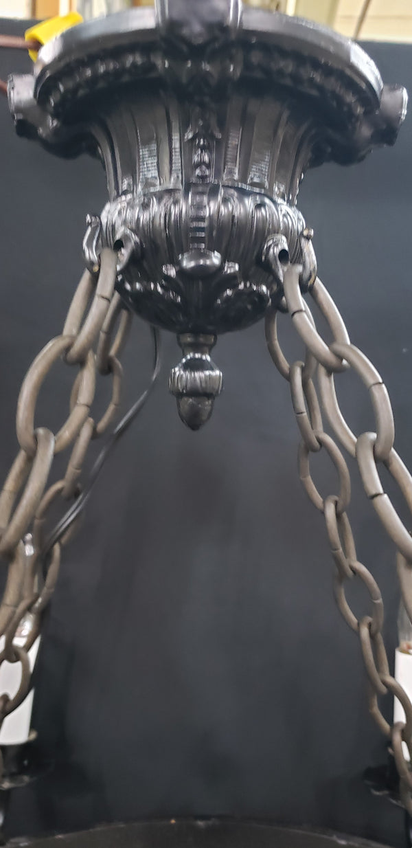 Gothic Style Wrought Iron 8 Light Chandelier 22" T x 28" GS00966