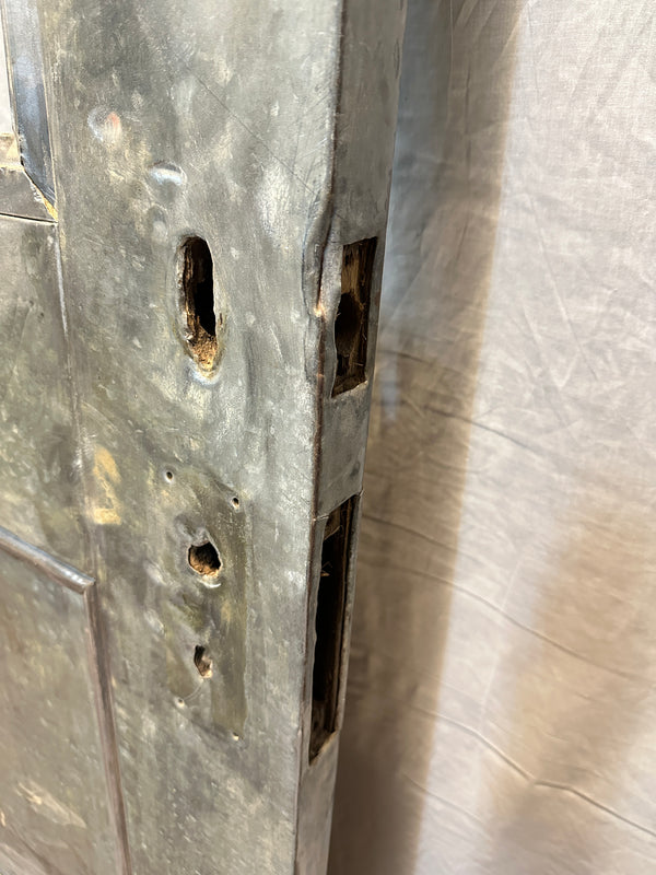 4-Pane 1-Panel Galvanized Steel Door w/ Chicken Wire Glass GA20555