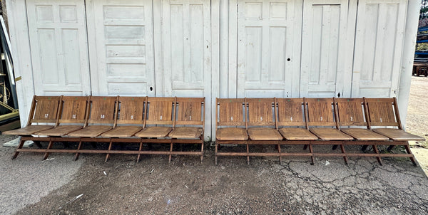 Vintage Folding Auditorium Seating 1-12 from Cumberland, MD Armory