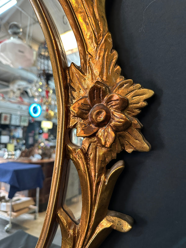 Vintage Regency Gilt Wood Oval Mirror GA20302