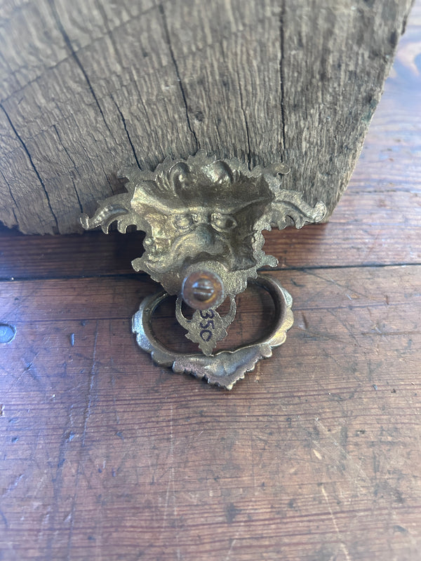 7 Antique Brass Green Man Drawer Pull GS010968