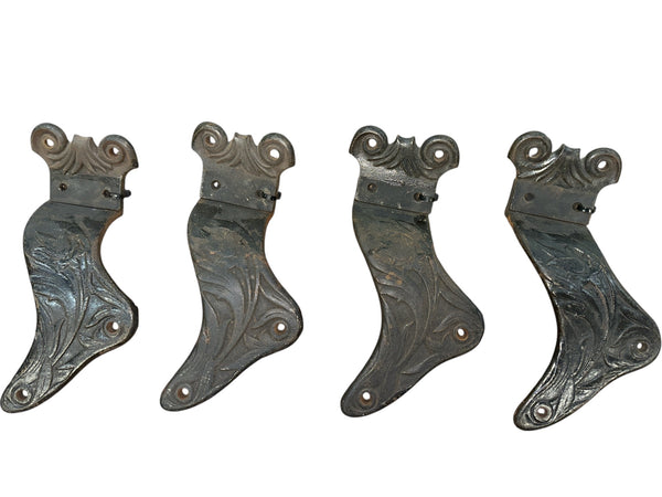 Victorian Cast Iron Handrail Brackets - 2 Left-Side, 4 Right-Side - GA20718