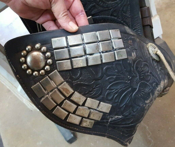 1959 Ornate Leather Dress Saddle Prop used in MGM Movie GS00725