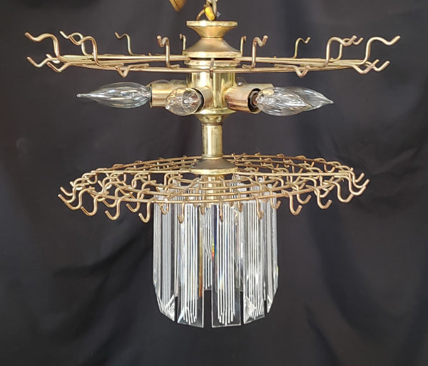MCM Ornate 7 Light Tiered Prism Chandelier 18" x 20" GS010931