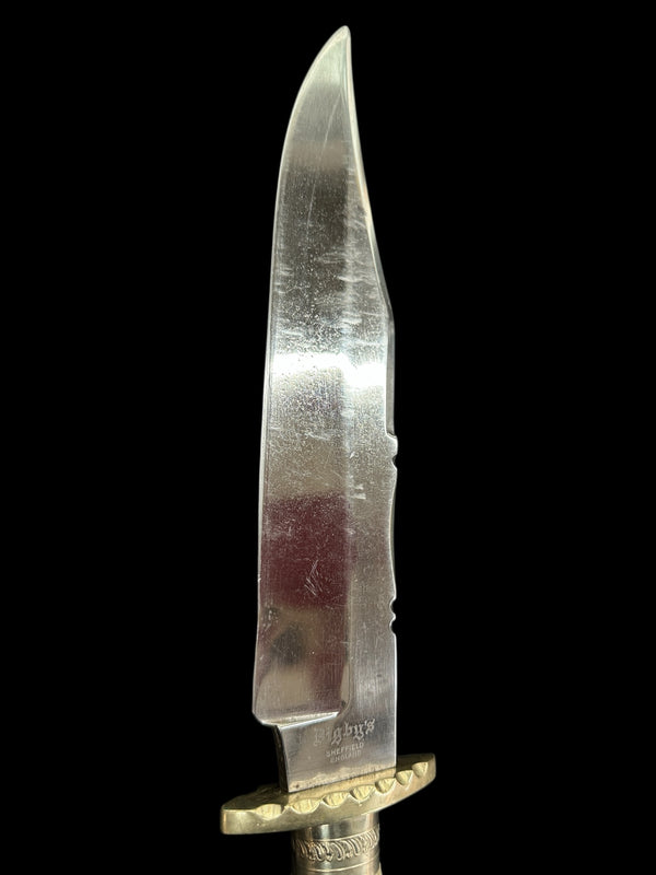 Horse Head Bigby's Sheffield Bowie Knife w/ Bone Handle GA20601