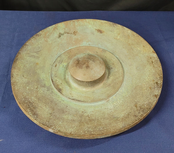 Rare Large Art Deco Solid Bronze Building Pediment 16" Round GS00912