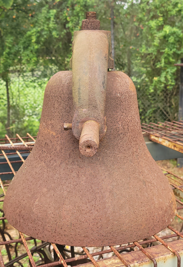 Vintage Cast Iron Bell with Clanger & Top Yoke 16" x 14" GS00697