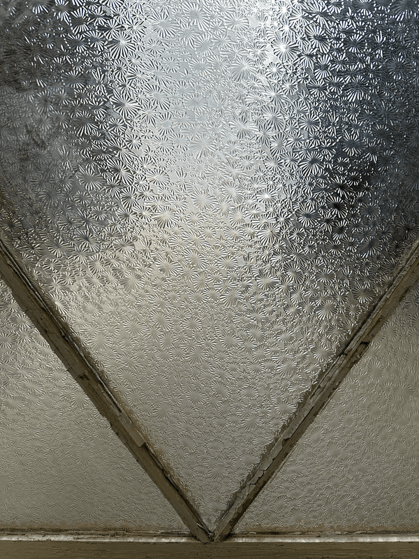 Antique Restored Arched Florentine Glass Transom Window GA20696