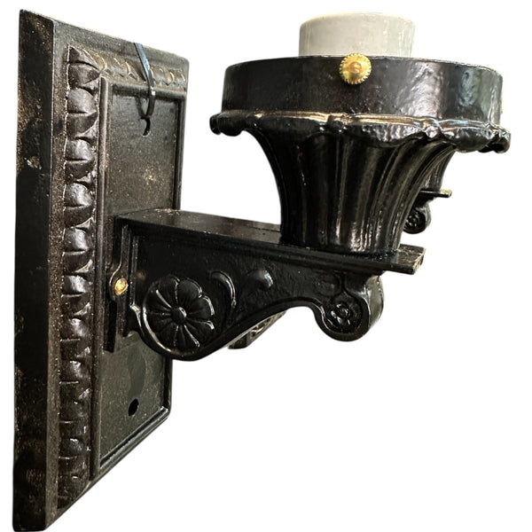 Restored Antique Cast Iron Wall Sconce Pair GA20684