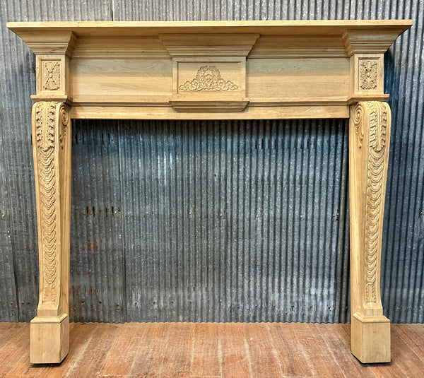 Classical Style Carved Pine Fireplace Mantel GA20726