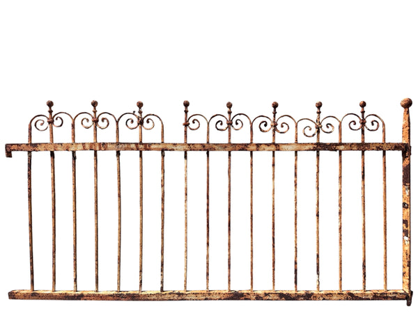 30 Ft of Antique Wrought Iron Fencing GA21033