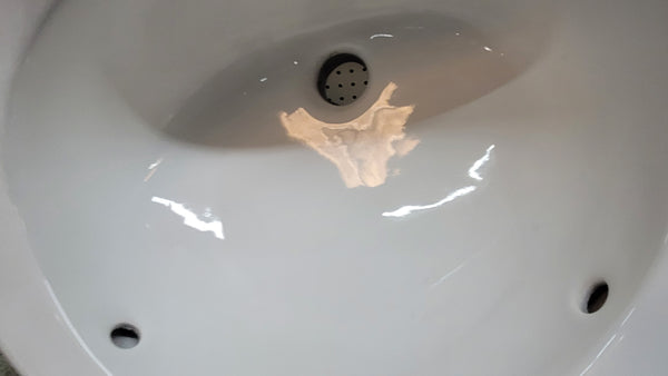 Small White Corner Porcelain Sink with 3 Hole Spread 22 1/4" x 22" GS00606
