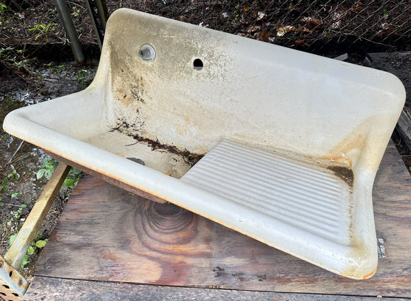 Tall Drain Board Cast Iron Sinks- 2 Available GA20408