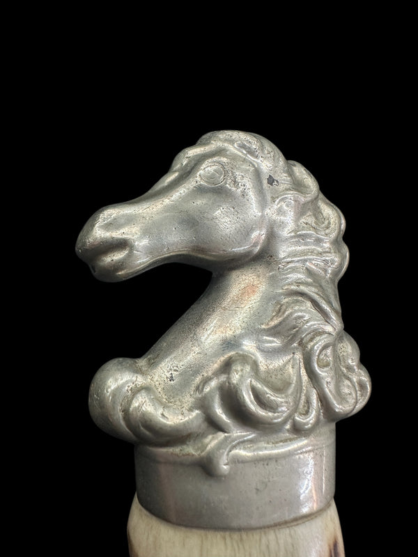 Horse Head Bigby's Sheffield Bowie Knife w/ Bone Handle GA20601