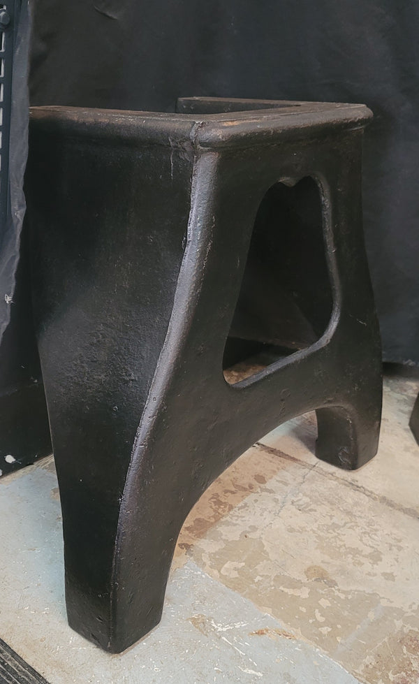 Pair of Cast Iron Factory Tapered Machine Legs 21" T GS00689