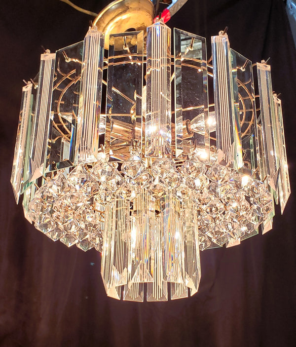 MCM Ornate 7 Light Tiered Prism Chandelier 18" x 20" GS010931