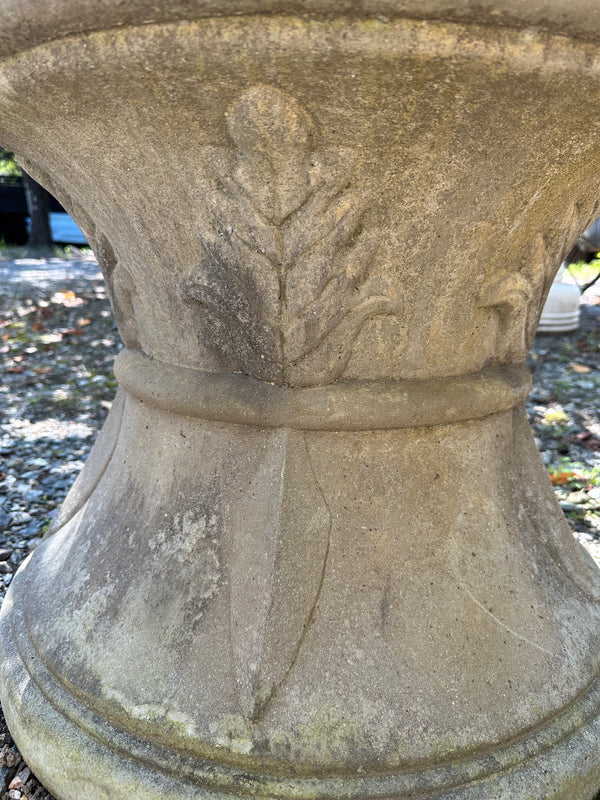 Concrete Fountain Base w/ Acanthus Leaf Design GA20349
