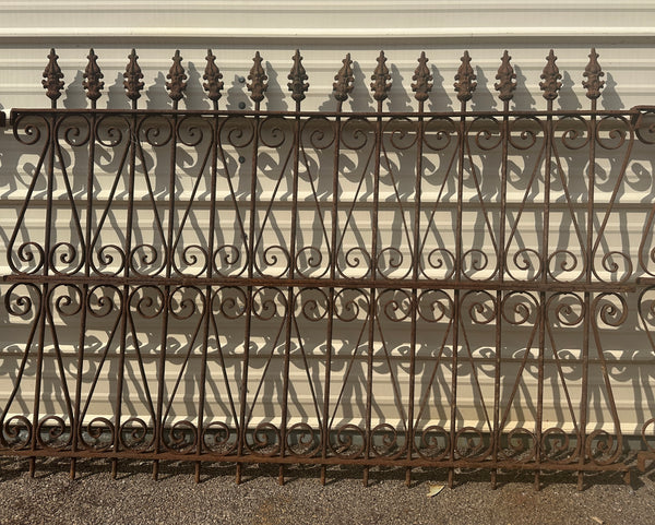 22 Ft of Antique Wrought Iron Fencing GA20809