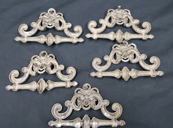 Set of 5 Wide Stationary Scroll Drawer Pulls 6" x 4" GS00791