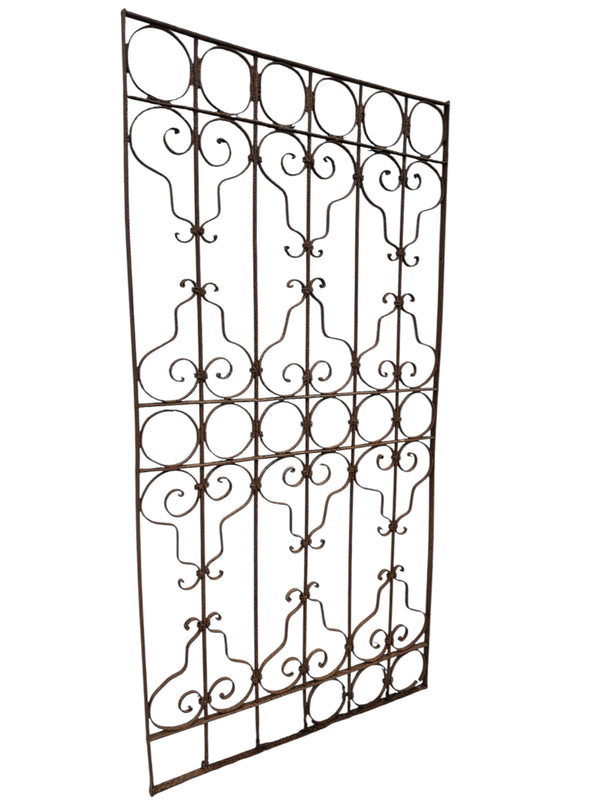 Antique Wrought Iron Gate 38" W x 76" T - GA20740
