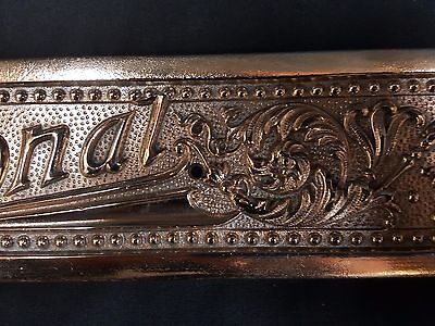 Art Deco Solid Brass National Register Plaque 17 1/2" x 3" GS00736