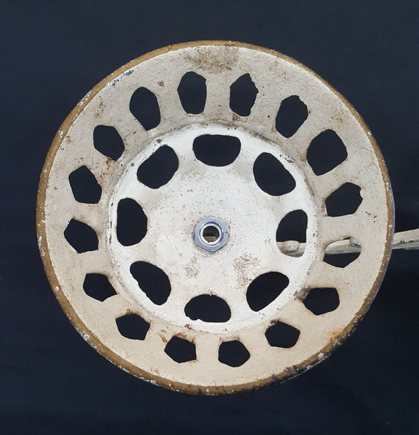 Ornate Victorian Cast Iron Oil Lamp Sconce with Wall Bracket