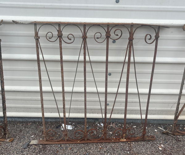 9.5 Feet of Wrought Iron Fence Panels GA21278
