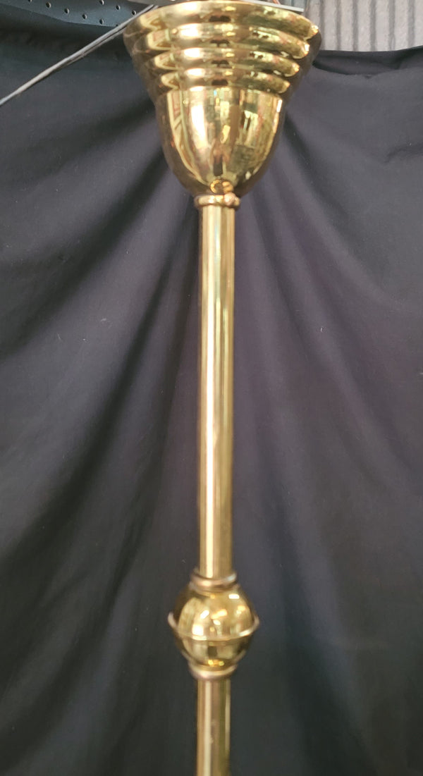 Restored Victorian 6 Light Chandelier w/ Slag Glass & Shades 26" x 35" GS01071