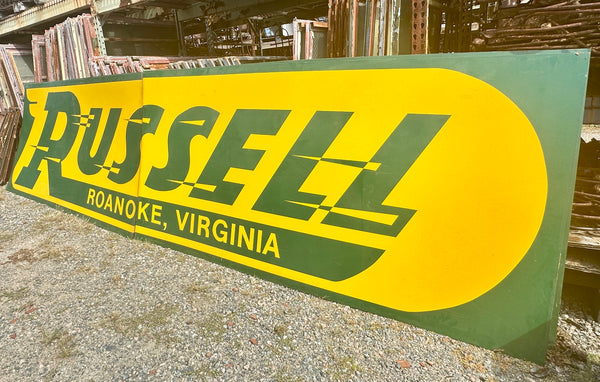 4 Sets of "Russell Roanoke, VA" Freight System Advertising Signs GA20422
