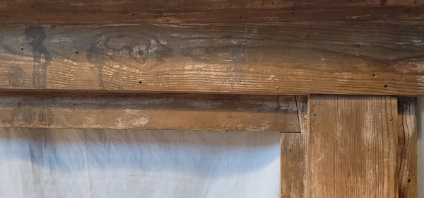 Restored 1800's Huge Heart Pine Fireplace Mantel 86" W x 58 1/2" T GS01065