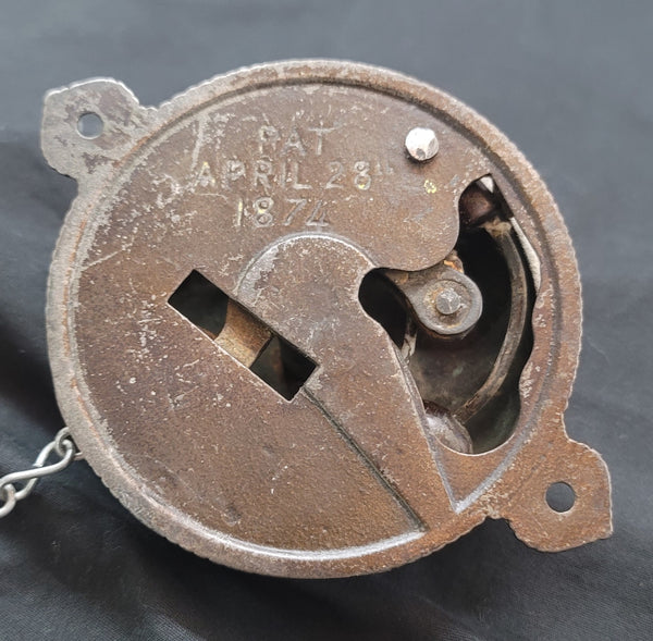 1873 Ornate Embossed Chrome Plated Brass Door Bell With Pull Chain GS00733